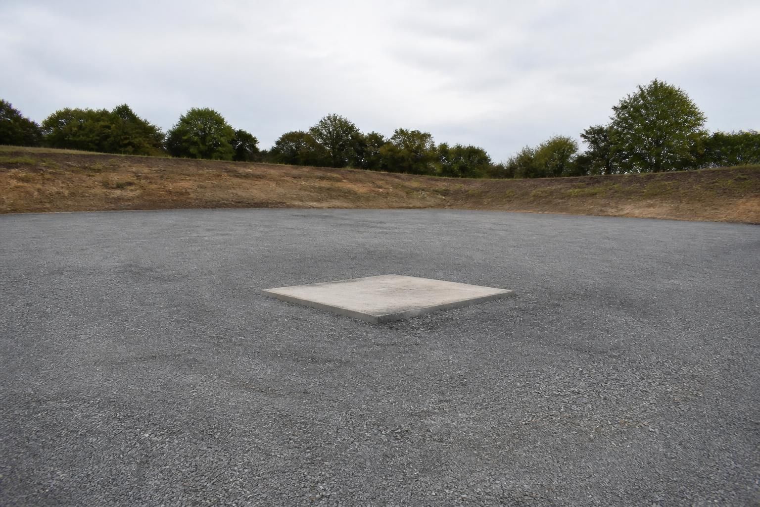 Cleared development site with open ground and tidy surface